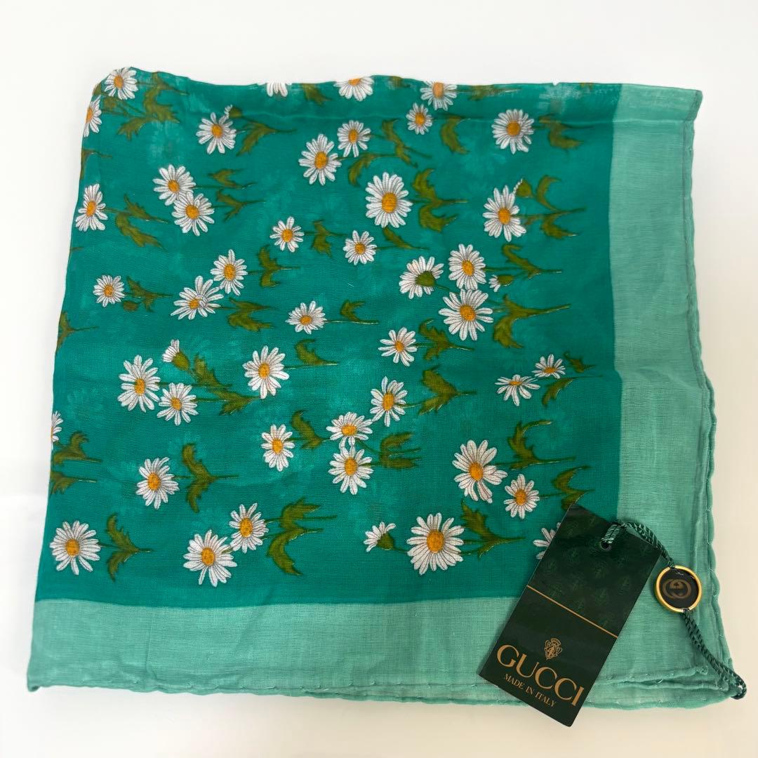 GUCCI グッチ スカーフ チーフ 花柄 ヴィンテージ