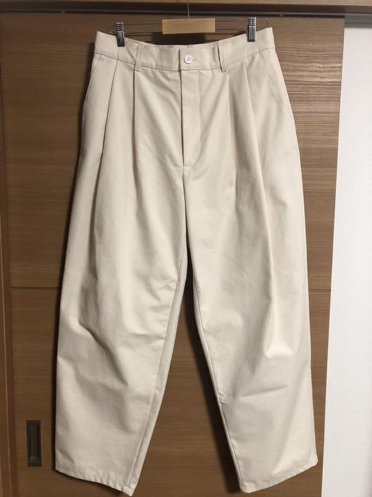 大人気 スラックス-21ss camiel fortgens Ecruカラー ワイドパンツ 値下げする 【新品未使用】issuethings ベンジャミンバトン ヴィンテージ メルトン その他