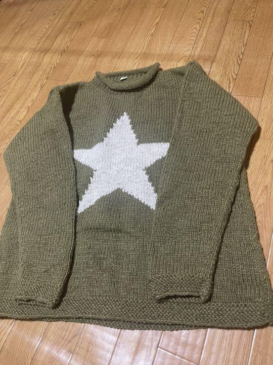 90's エクアドルニット スター フラワー ウール