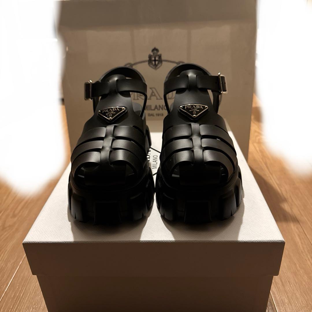PRADA モノリス サンダル サイズ6 25cm25cm・PRADA