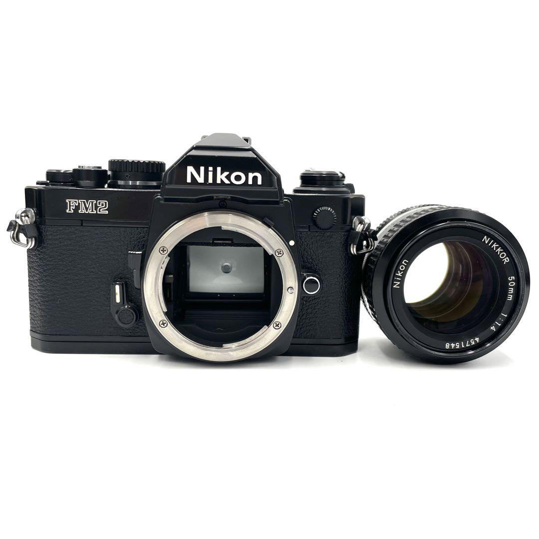 Nikon New FM2 後期型 Ai-s 50mm f1.4 元箱付 ❁後期型!美品❁Nikon New FM2 & Ai 50mm F1.4