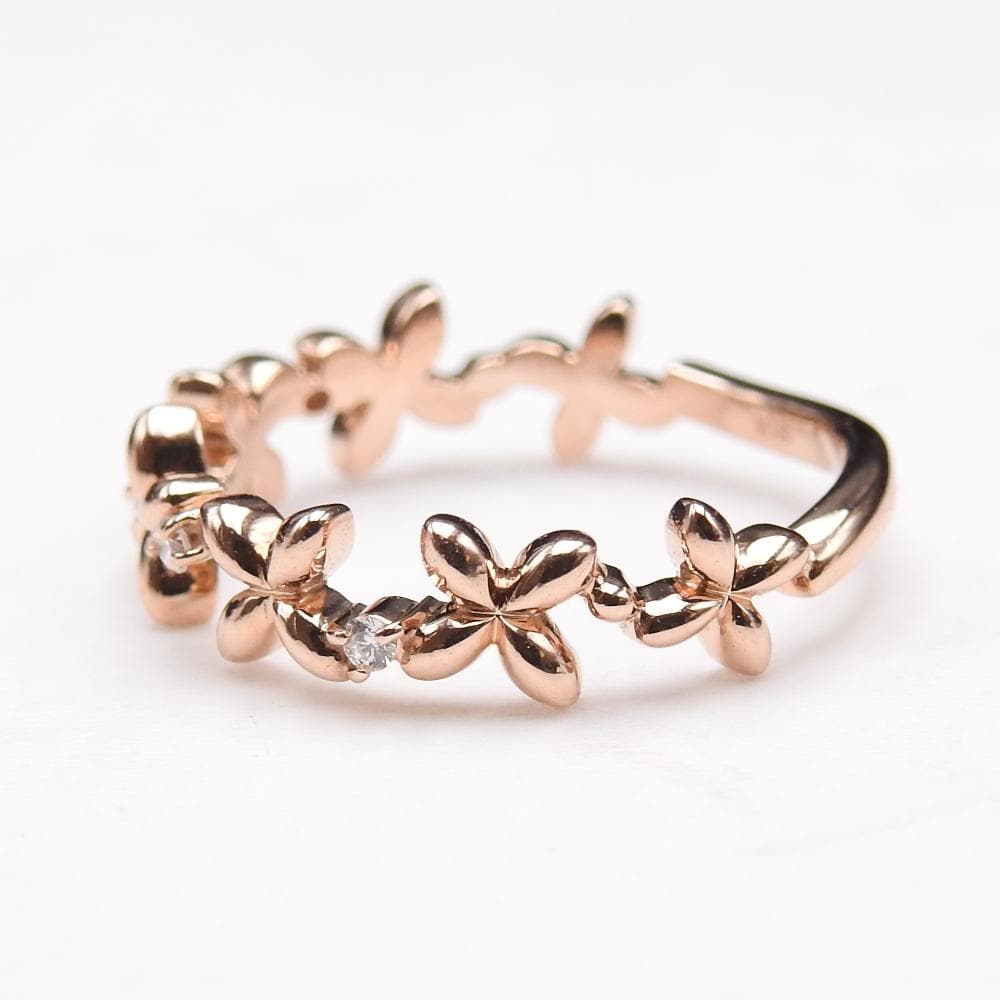 K18 ピンクゴールド ダイヤモンドDリング 12号 アクセサリー