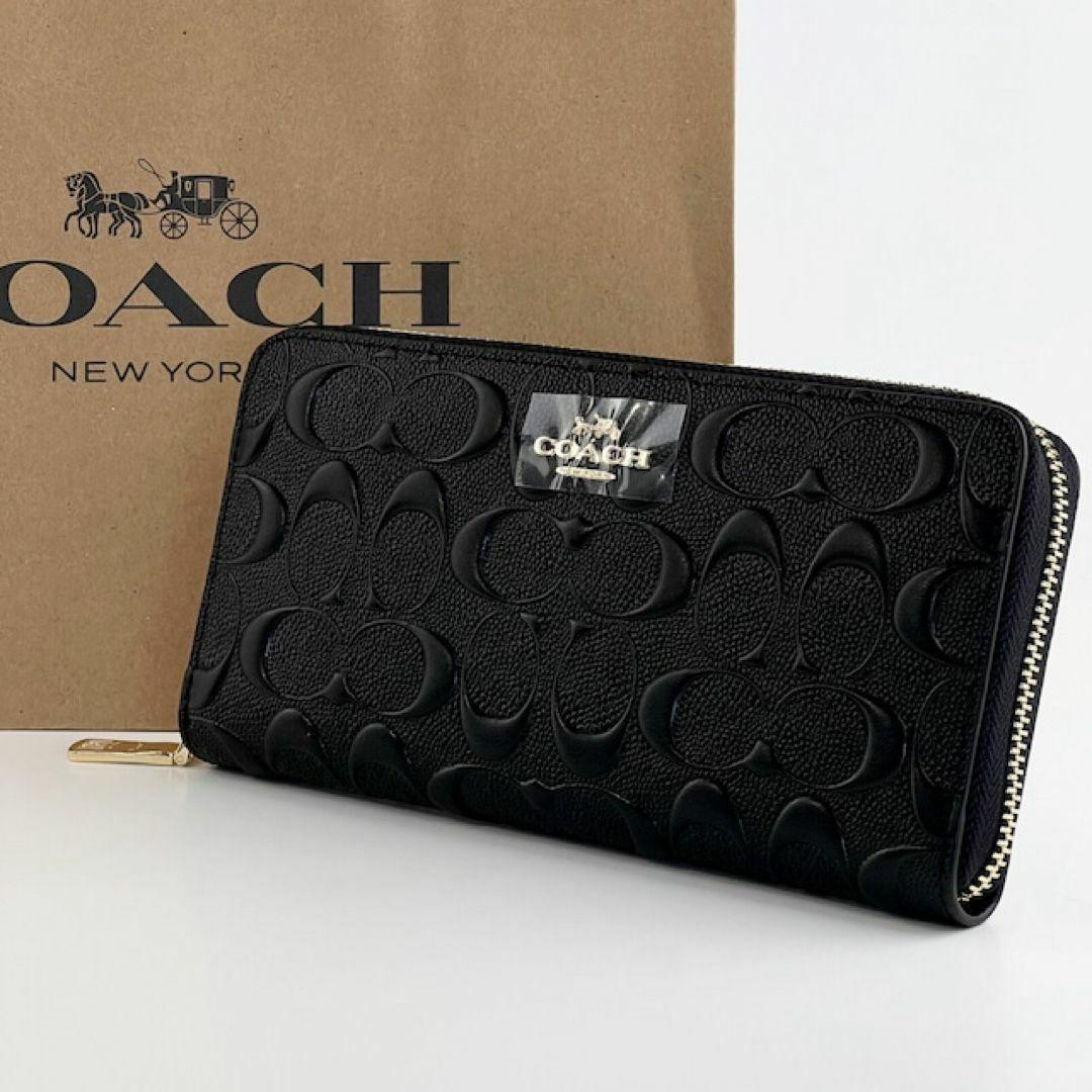 新品 コーチ COACH 長財布 FC3547 ホース キャリッジ ドット 革