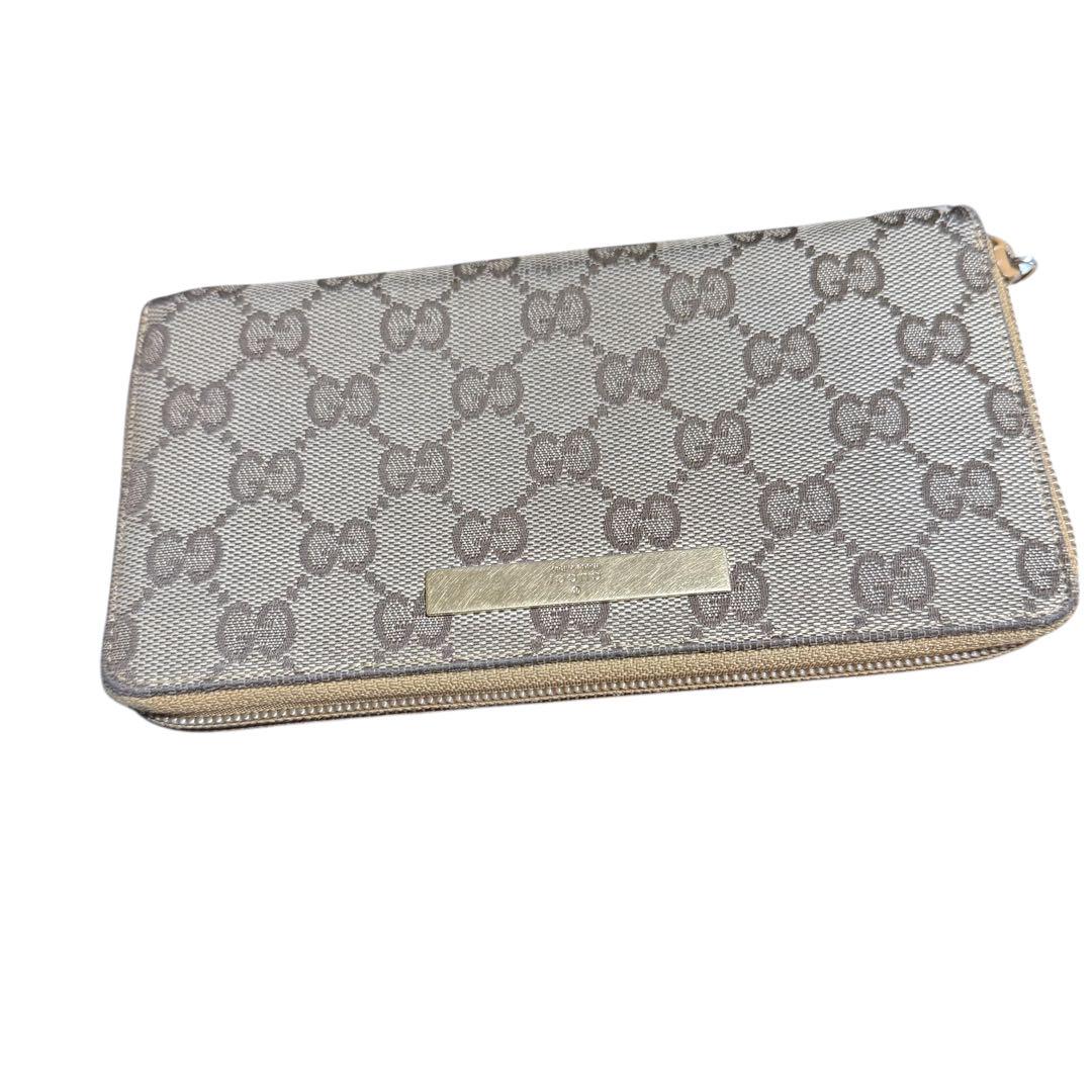 グッチ 長財布 ロングウォレット ラウンドファスナー GGキャンバス