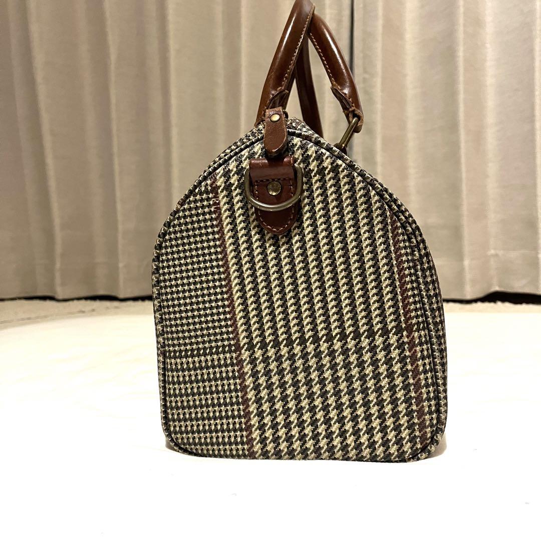 美品 Polo ポロラルフローレン ミニボストン 千鳥格子 ミニ