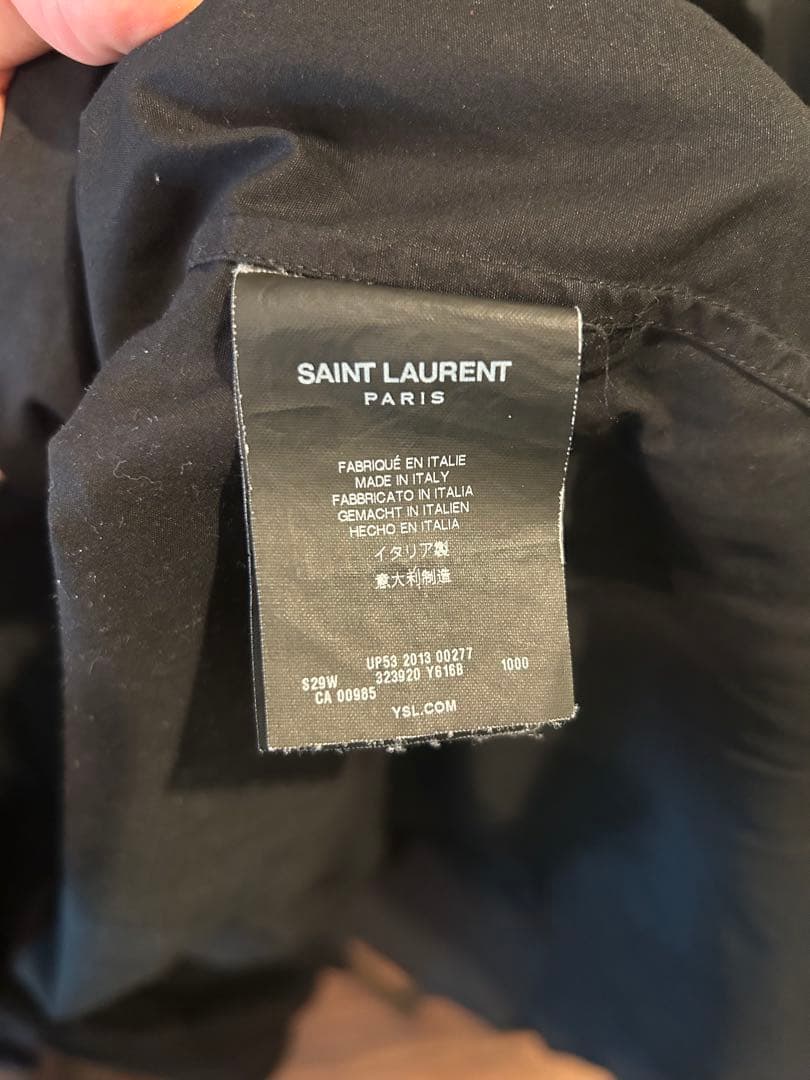 SAINT LAURENT ブラック長袖シャツ SAINT LAURENT ブラック長袖シャツ