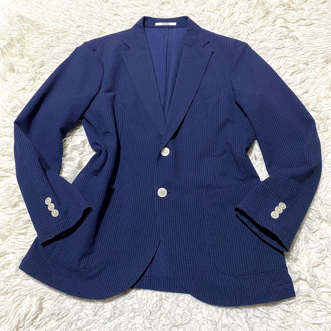 美品✨Mackintosh テーラード ネイビー Trotter シアサッカー