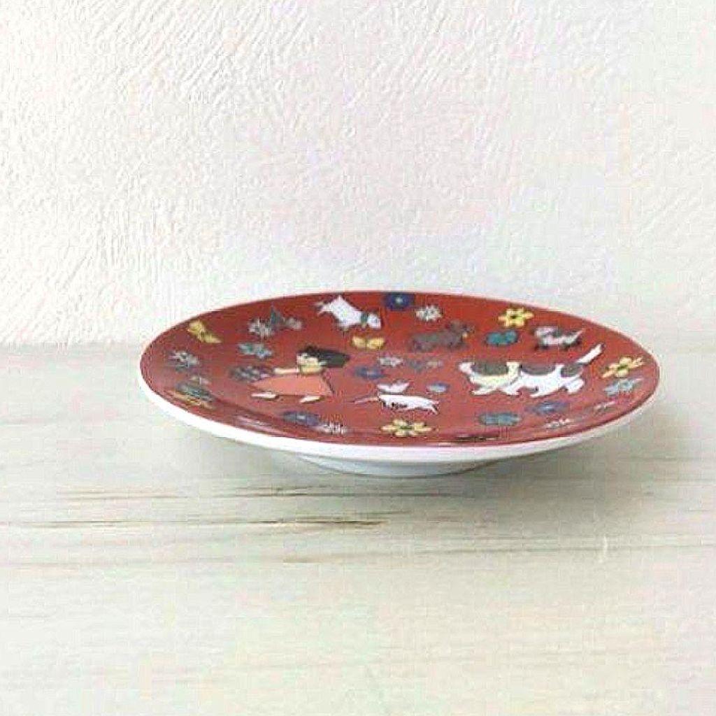新品　九谷焼　青郊窯　アルプスの少女ハイジ　豆皿　Ａ