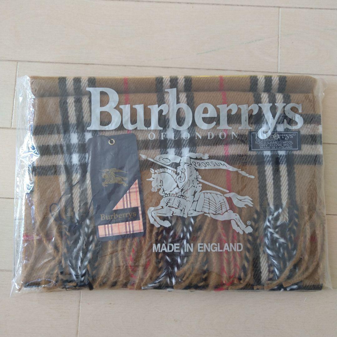 【新品未使用】Burberrys ラムウール チェック柄 マフラー
