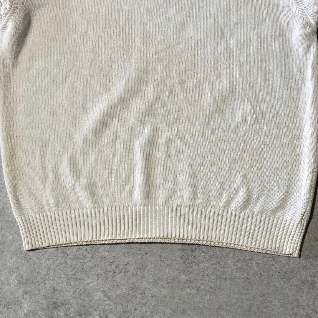 USA製 ブルックスブラザーズ Vネックコットンニット セーター Lサイズ