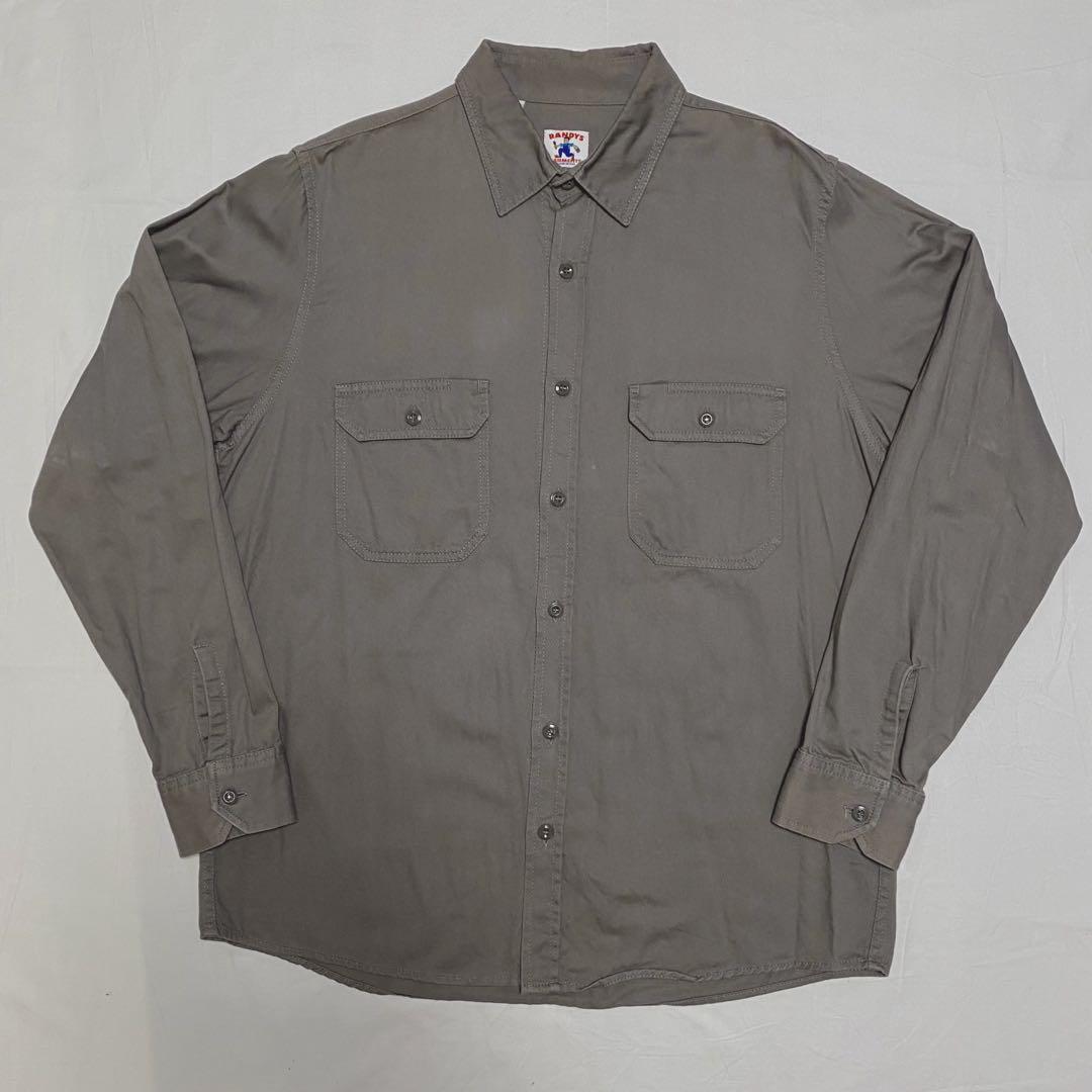 【古着】グレー 長袖シャツトップス