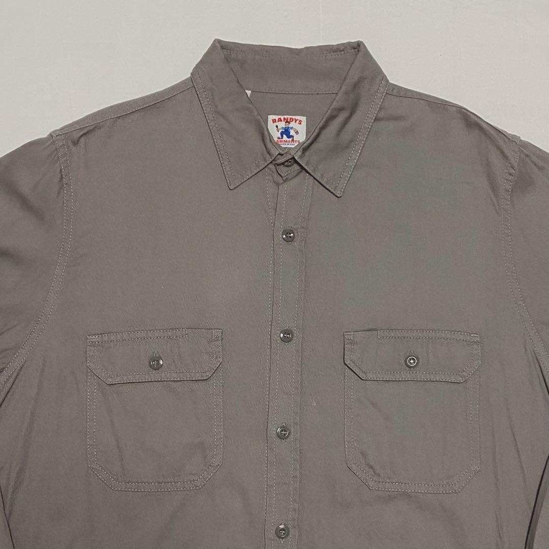 【古着】グレー 長袖シャツ
