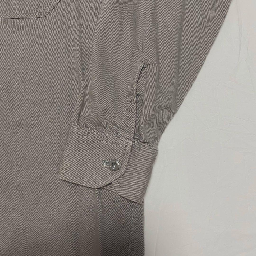 【古着】グレー 長袖シャツ