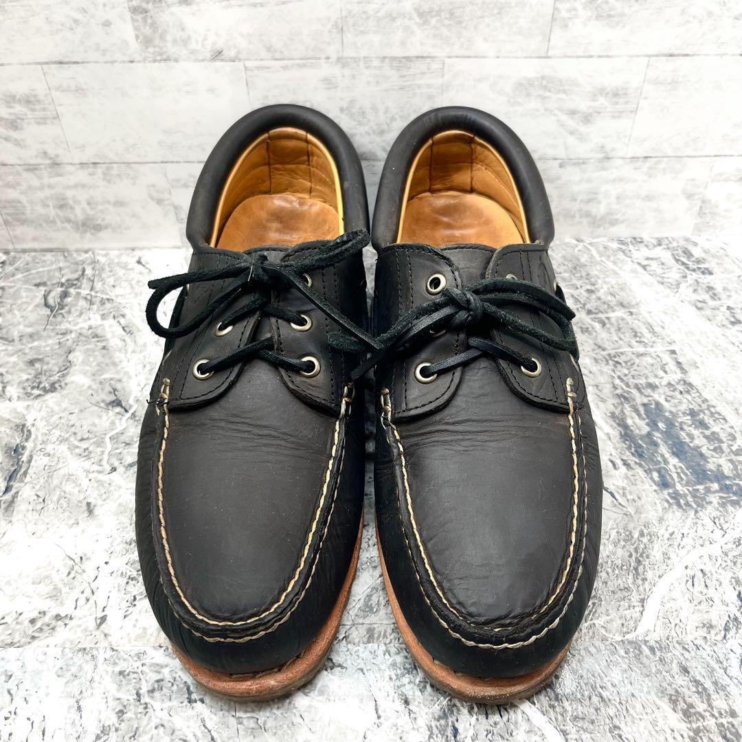 定番✨ ティンバーランド スリーアイ デッキシューズ ブラック レザー 28cm