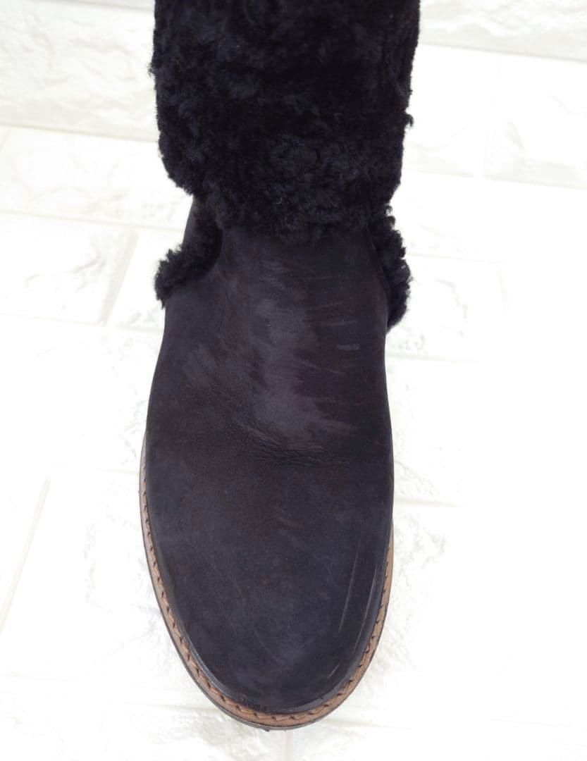 【FENDI】サイドジップムートンショートブーツ 【FENDI】サイドジップムートンショートブーツ