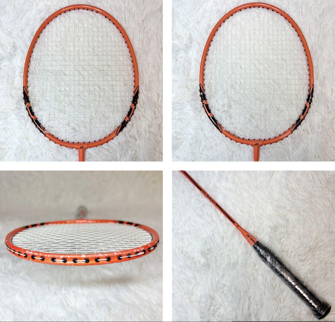 YONEX ヨネックス B-4000 バトミントン ラケット 3本セット 青 橙