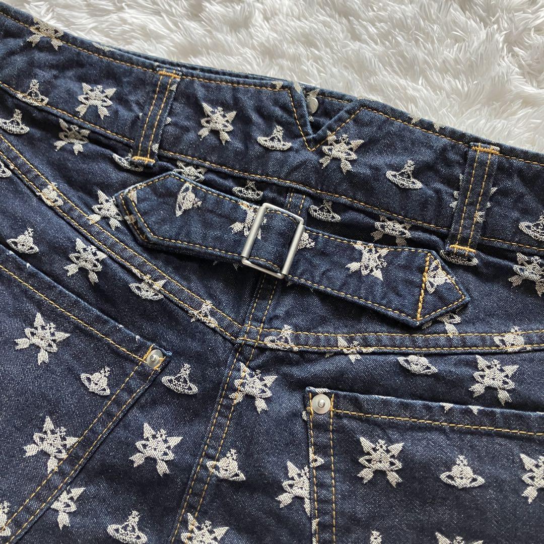 Vivienne Westwood 変形デニムスカート ブラック オーブ