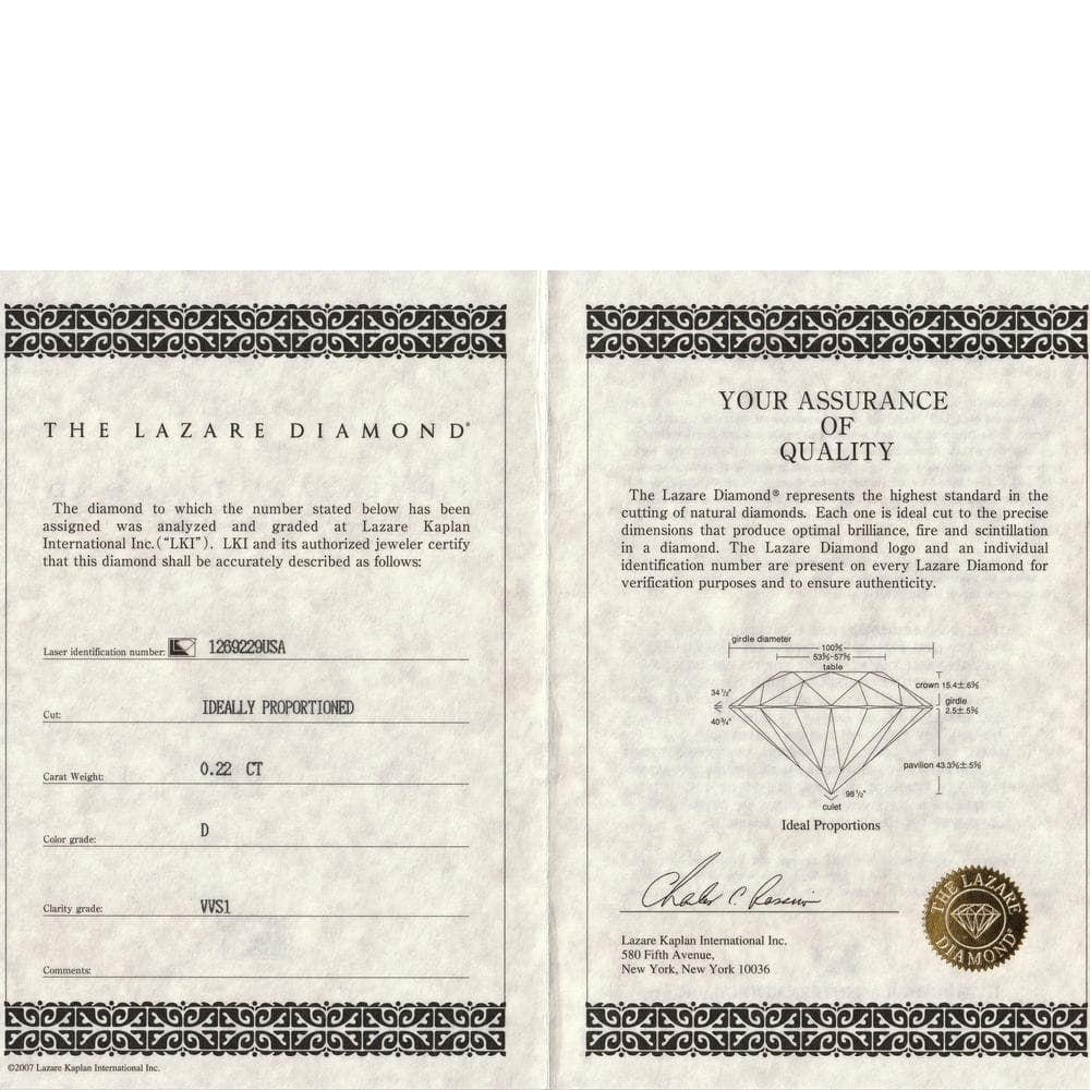 ラザールダイヤモンド 0.220ct D-VVS1-3EX H＆C ルースLAZARE DIAMOND TALLINNNEXPO_COM