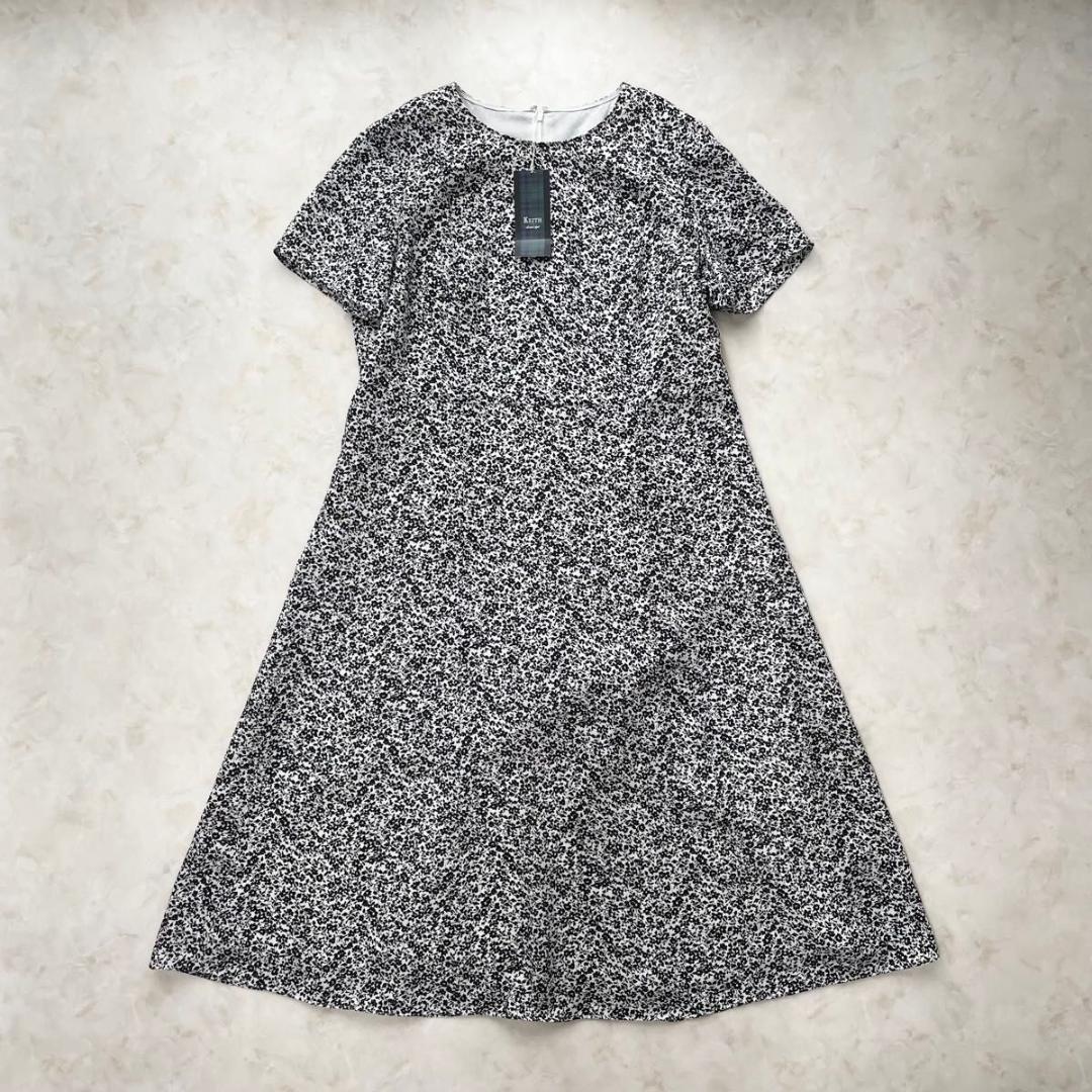 【新品未使用】KEITH キース　花柄ワンピース　半袖　大きいサイズ L〜XL