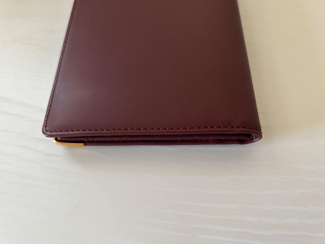 新品未使用　カルティエ　札入れ　財布　マストライン　ボルドー　レザー