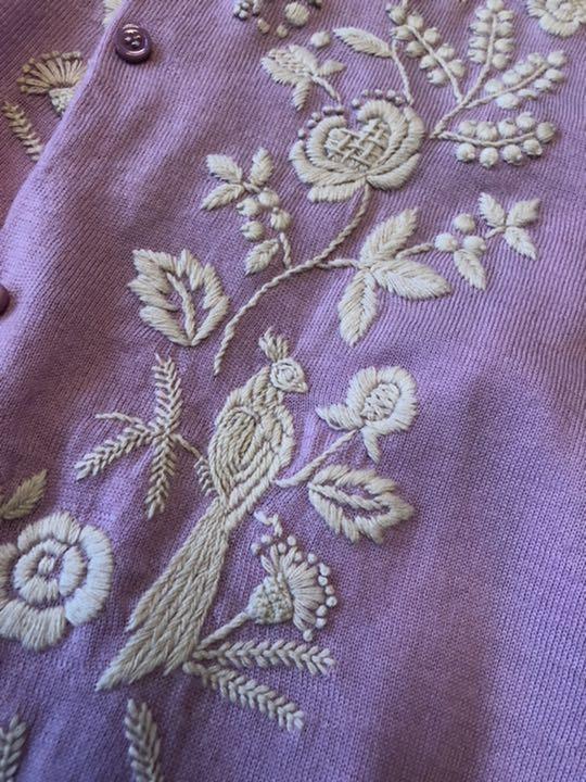 KEITA MARUYAMA 小鳥 刺繍 M S アンサンブルカーディガン 同時購入用 MARUYAMA KEITA 小鳥 M S アンサンブルカーディガン 刺繍 カーディガン/ボレロ