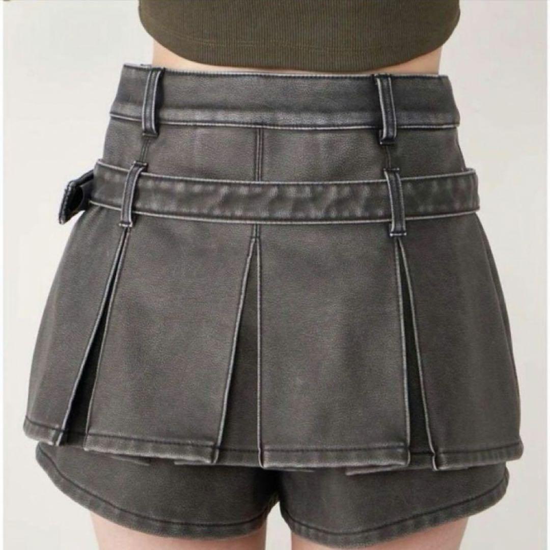 Darich アンティークレザープリーツショートパンツ S