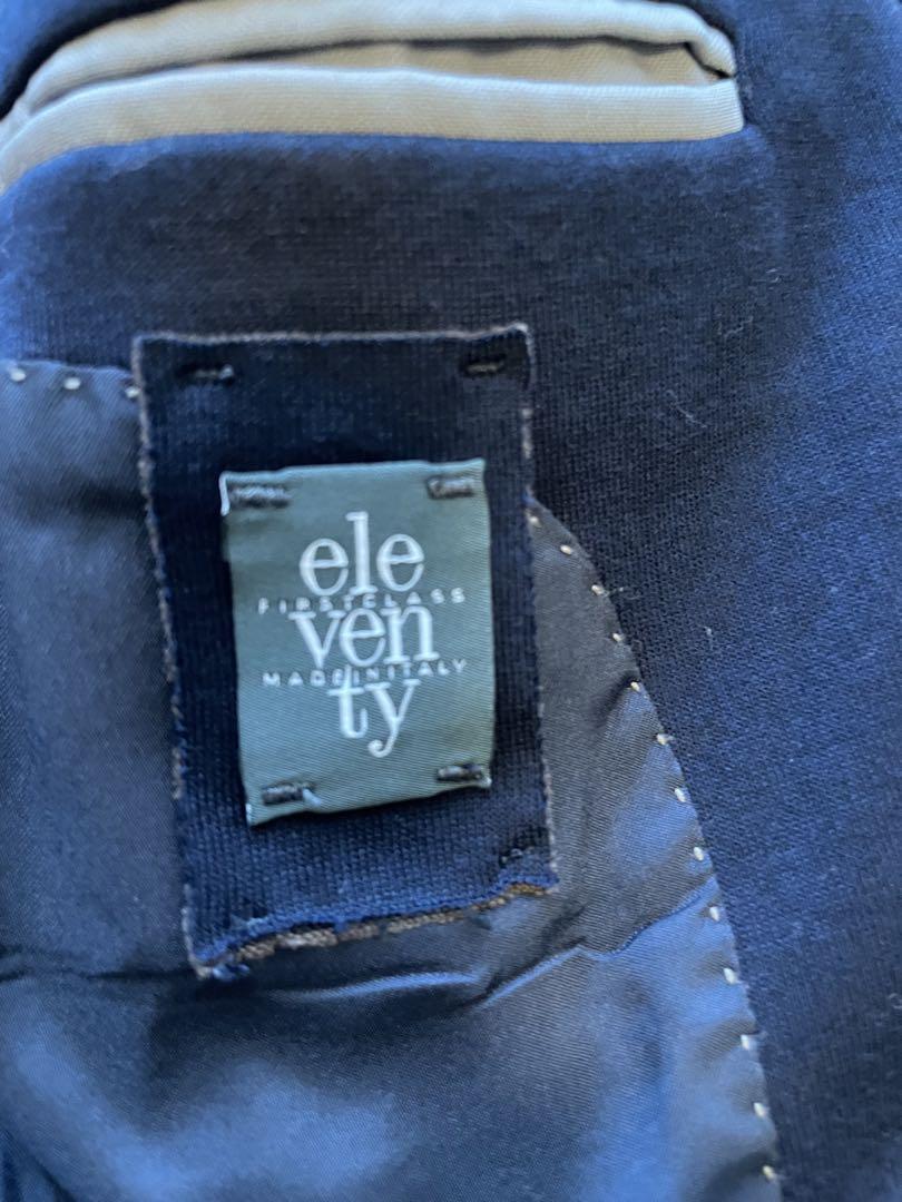 eleventy ネイビー ダブルブレストジャケット