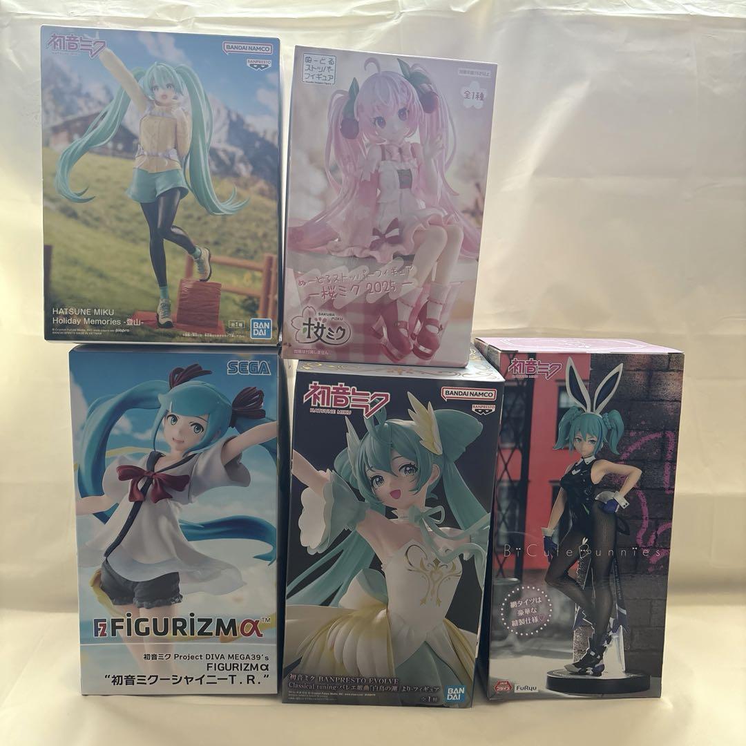 初音ミク　フィギュア　5個　まとめ売り　新品・未開封　匿名配送 5,561円