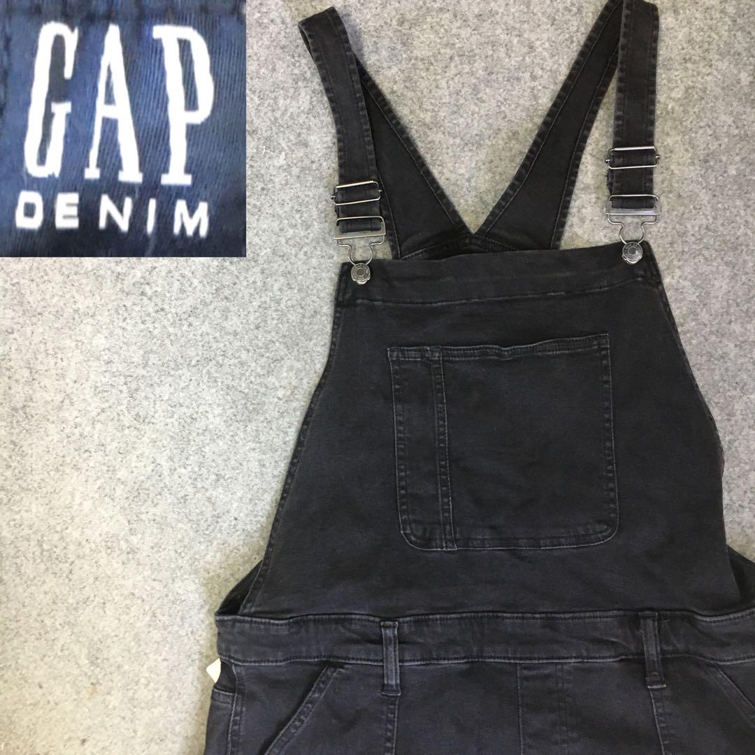 K2142 GAP 古着 ブラック デニム オーバーオール 流行り