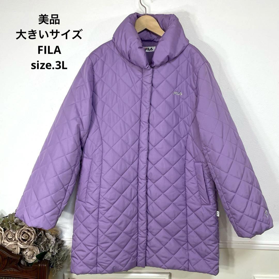 美品　大きいサイズ　FILA 中綿　キルティング　コート　15号
