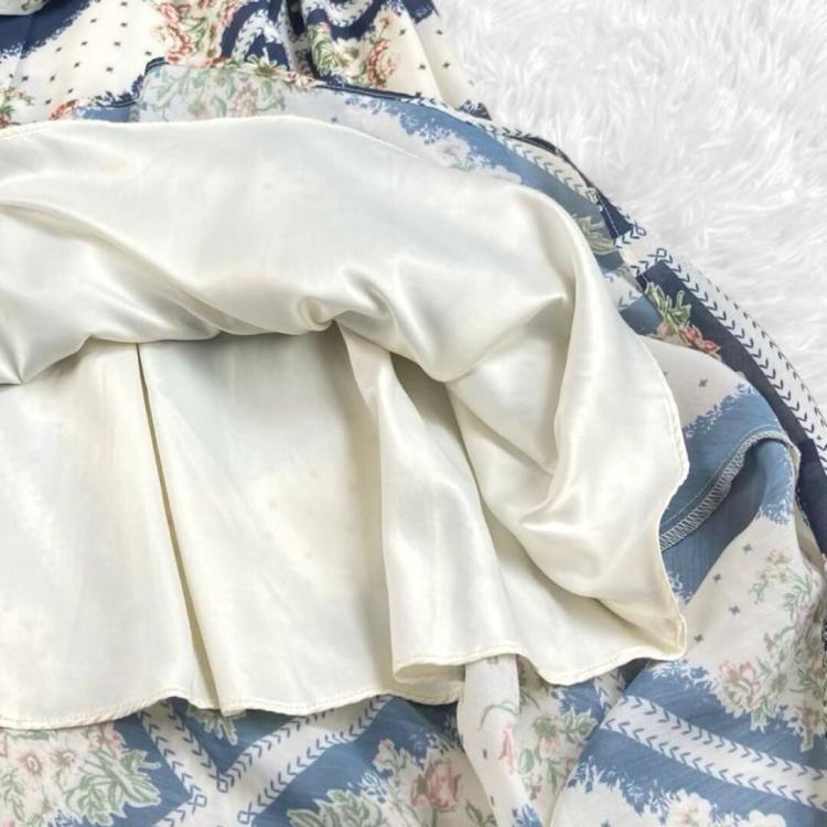 極美品 JILL STUART フラワーシャツワンピース ノースリーブ