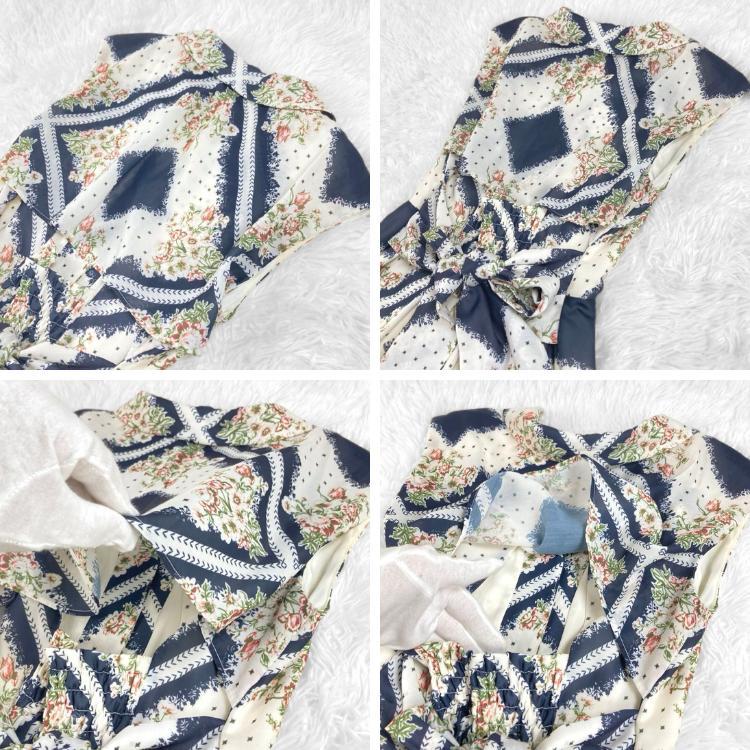 極美品 JILL STUART フラワーシャツワンピース ノースリーブ