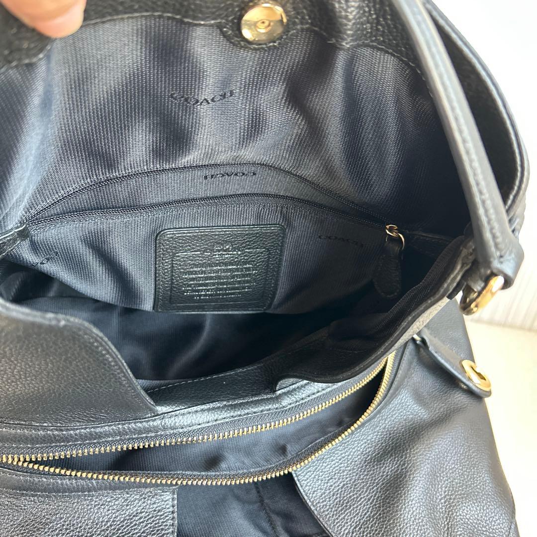 COACH コーチ ショルダーバッグ マディソン レザー 黒色