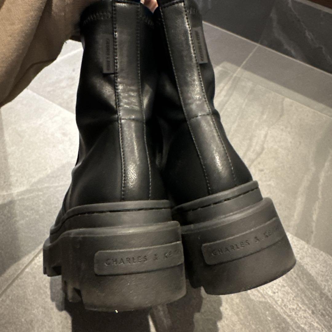 CHARLES & KEITH サイドゴアブーツ 黒 23cm