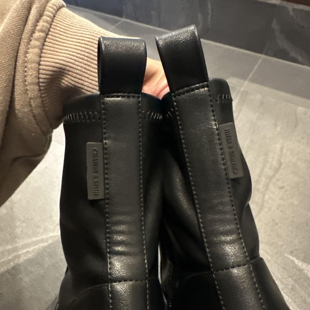 CHARLES & KEITH サイドゴアブーツ 黒 23cm