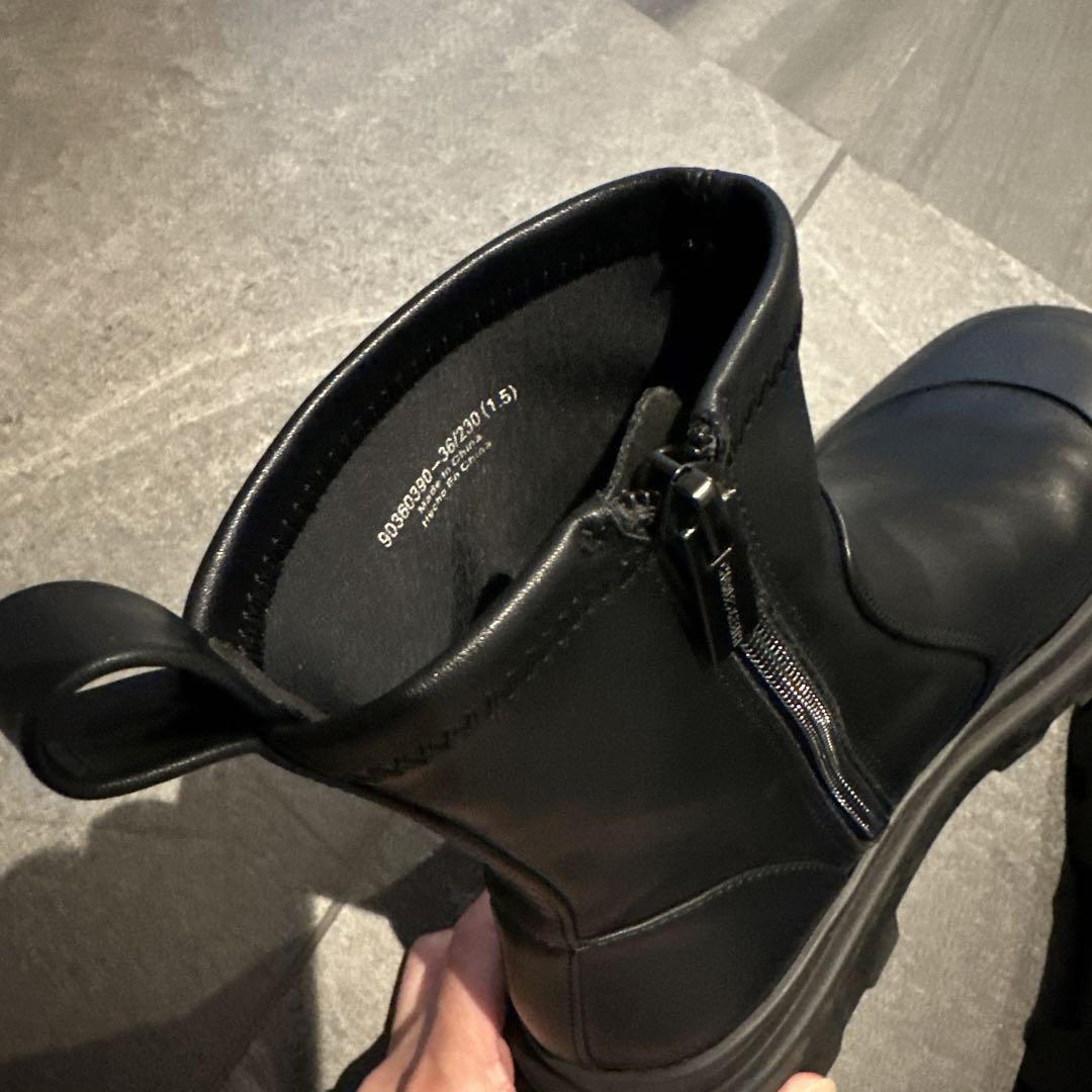 CHARLES & KEITH サイドゴアブーツ 黒 23cm
