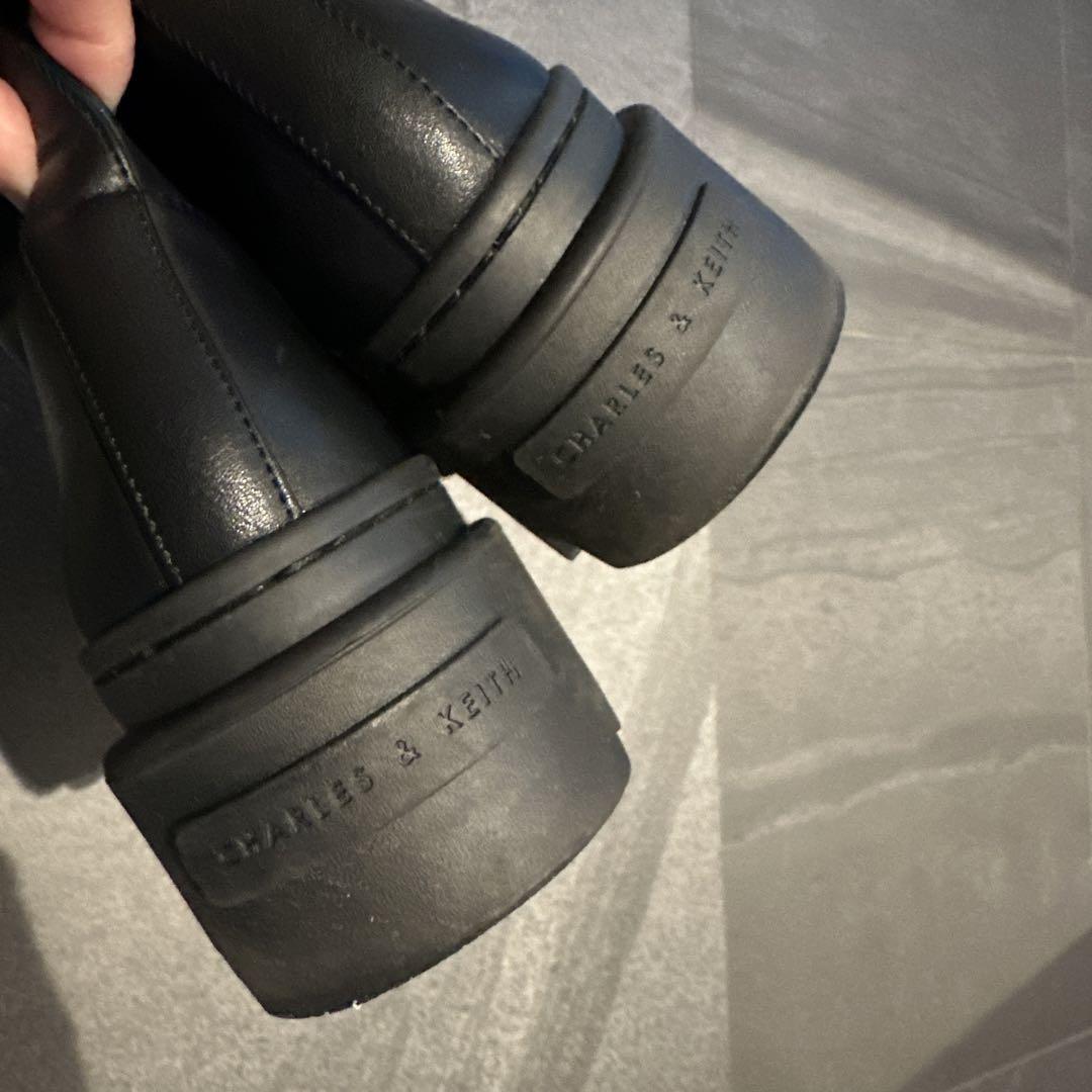 CHARLES & KEITH サイドゴアブーツ 黒 23cm