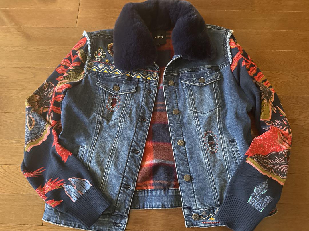 Embroidered denim jacket I Desigual.com