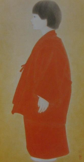 【★超目玉】 箱崎睦昌、【童女】、希少な大判額装用画集より、美品、日本人画家 絵画