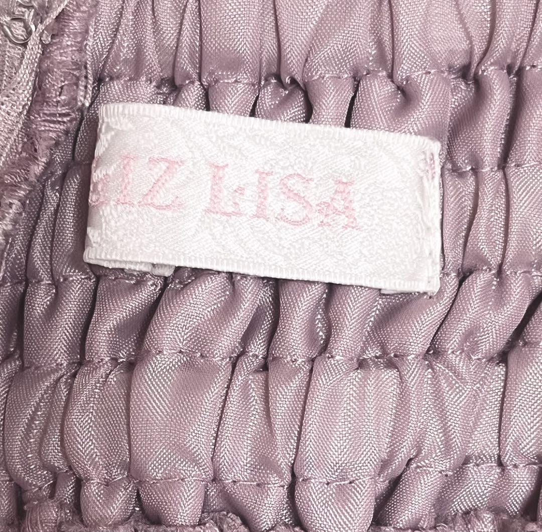 LIZLISA リボン サスペンダー付フリルショートパンツ