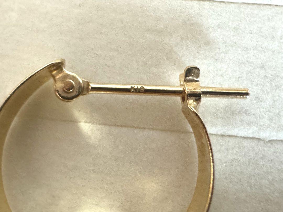 K18 ムーンピアス　フープピアス　月甲　5×13 片耳