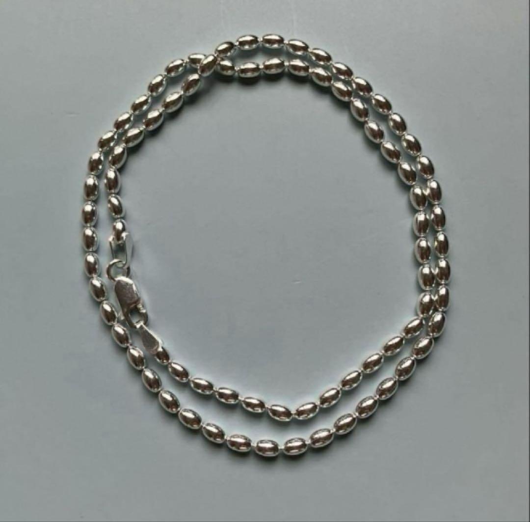 All silver925ボールチェーンネックレス40cm - メルカリ