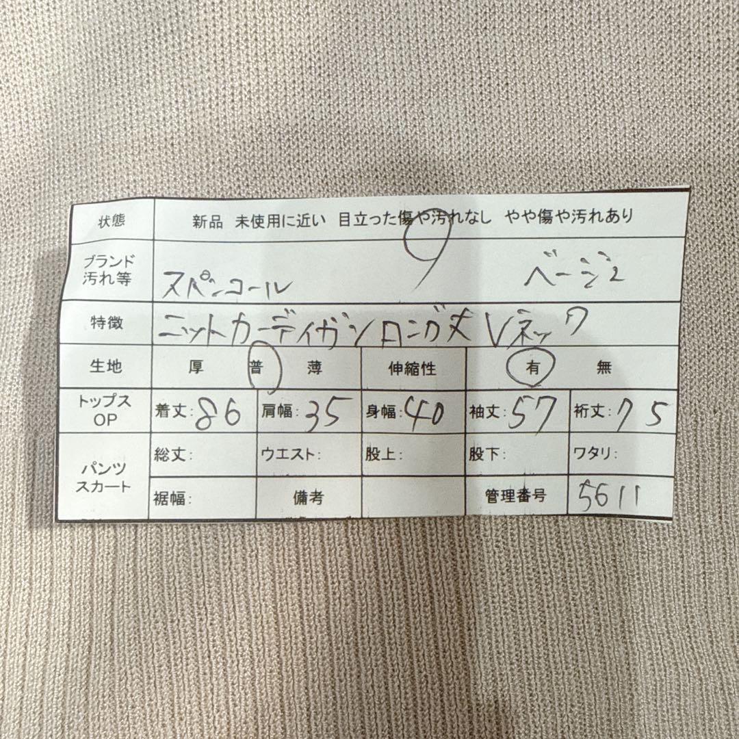 タグ付♡スーパービューティー　ニットカーディガン　大きいサイズ　ロング丈　綿混