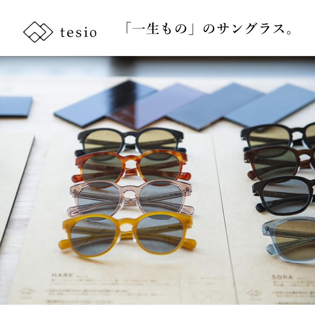 tesio クラフト サングラス NAMIKI BLK テシオ ガラスレンズ