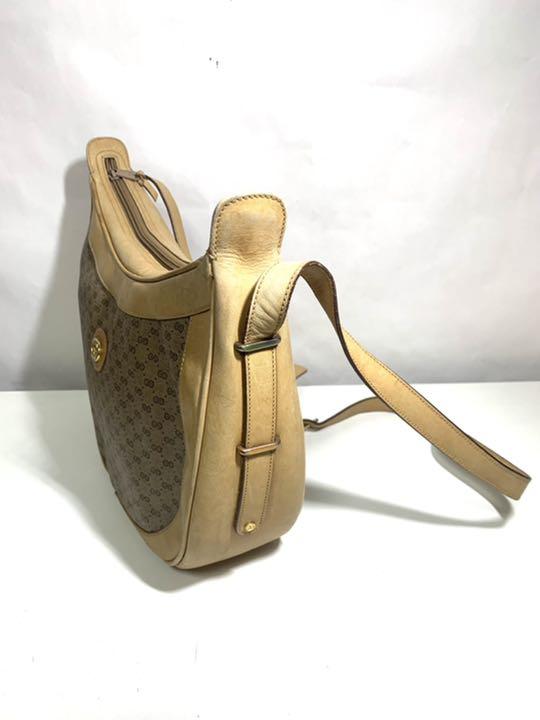 GUCCI オールドグッチ GG柄デザインレザーショルダーバッグ 正規品