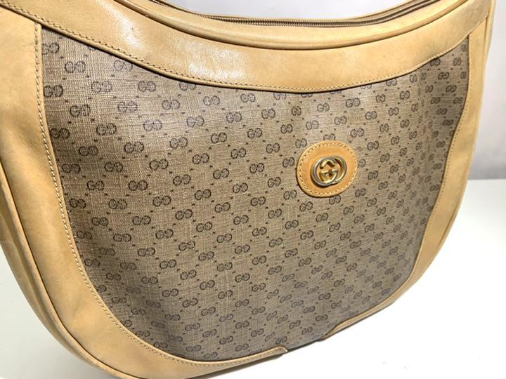 GUCCI オールドグッチ GG柄デザインレザーショルダーバッグ 正規品