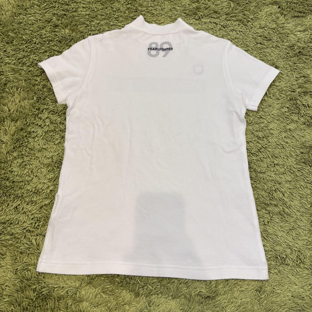 PEARLY GATES ベアカノコ 半袖モックネックTシャツ ホワイト 1