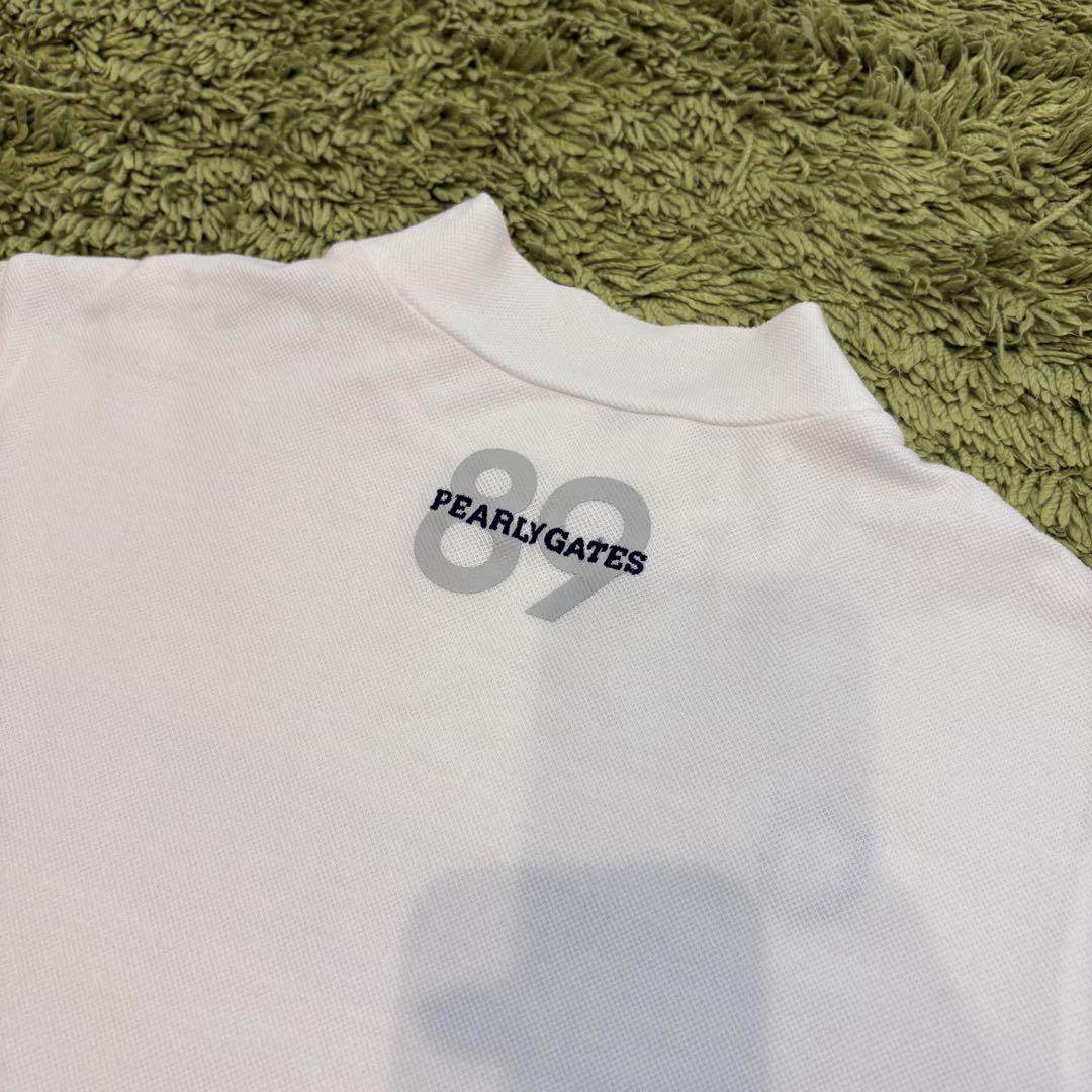 PEARLY GATES ベアカノコ 半袖モックネックTシャツ ホワイト 1