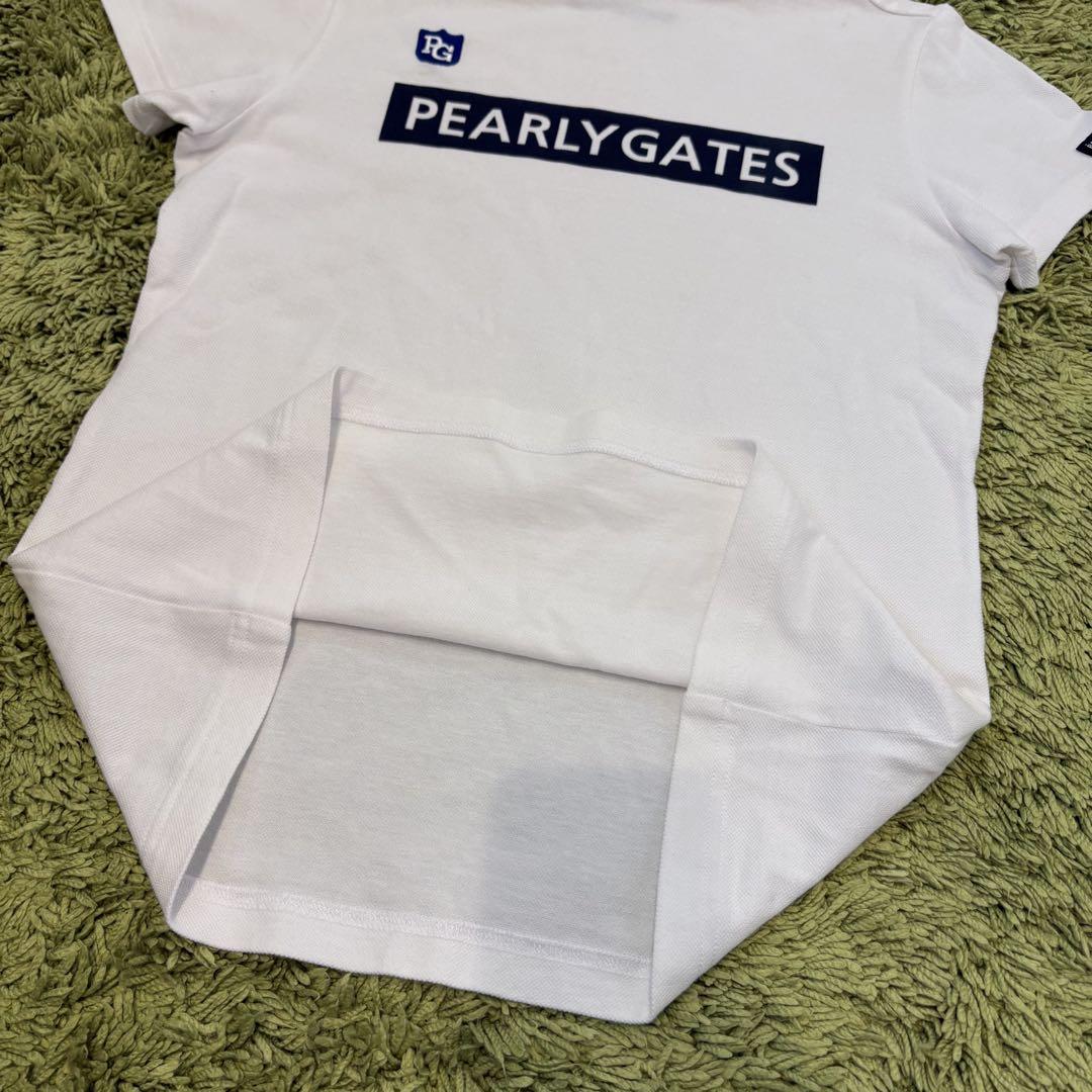 PEARLY GATES ベアカノコ 半袖モックネックTシャツ ホワイト 1