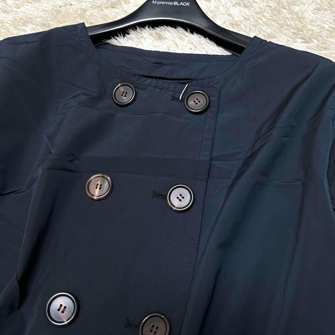 未使用 Max Mara The Cube トレンチコート ベルト 36 紺 黒